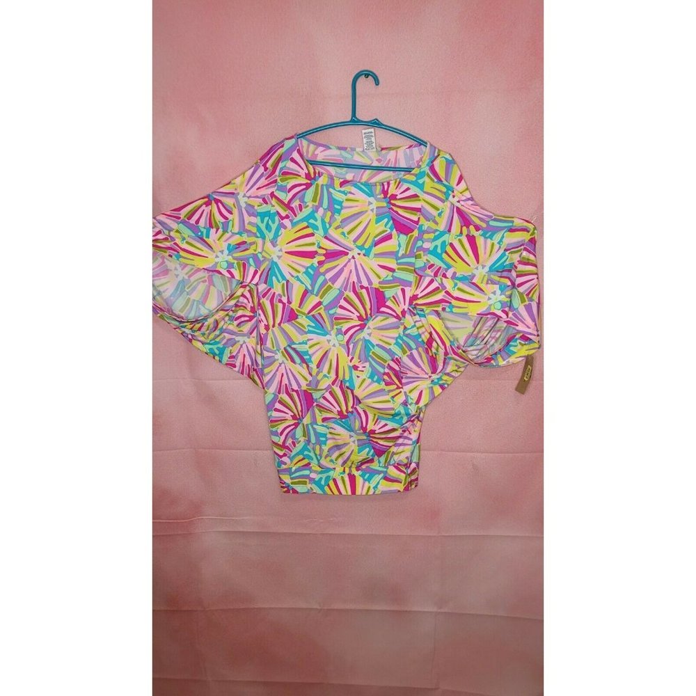 Cremieux Kaleidoscope Swim Top Cover  NWT, Women's Size Small  Stretch
